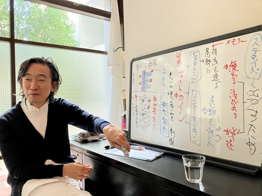 川本治療所の院長初診にお客さまをお連れする_肌質体質改善エステ_ビューラー大谷