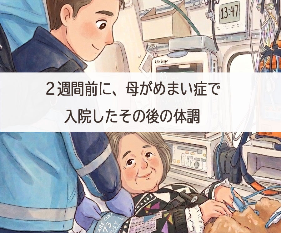 母、めまいで入退院のその後＿＿肌質体質改善エステ＿ビューラー大谷